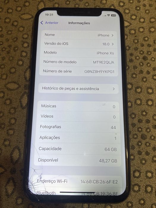 Iphone XS preto 64gb