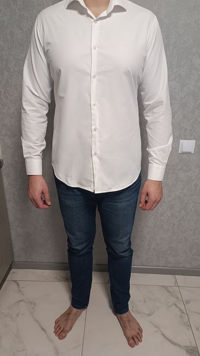 Сорочка біла чоловіча slim fit від Terino