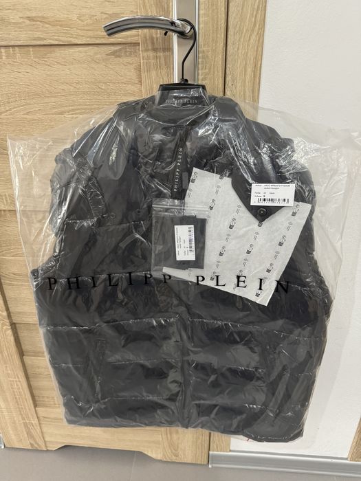 Kurtka Pichowa Philipp Plein Hexagon S-M czarna Nowa Okazja