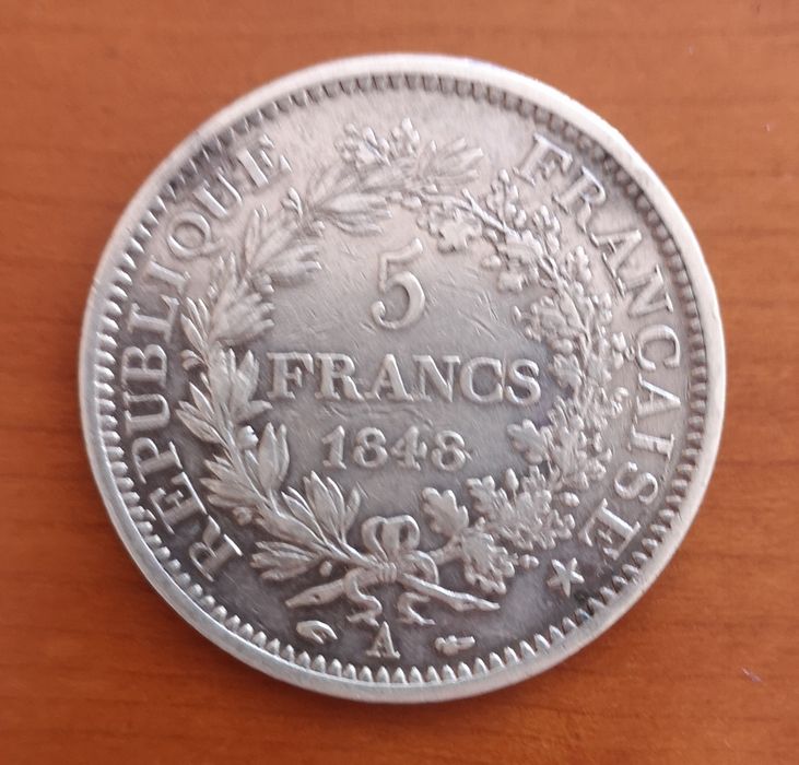 moedas prata 5 francs Hércules (#3)