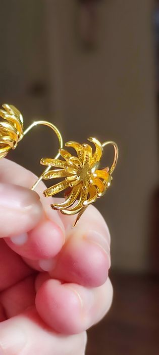 Kolczyki. "Chryzantemy"