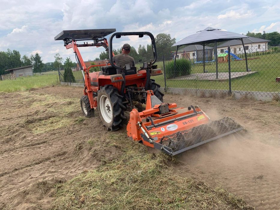 Glebogryzarka separacyjna minikoparka zamiatarka