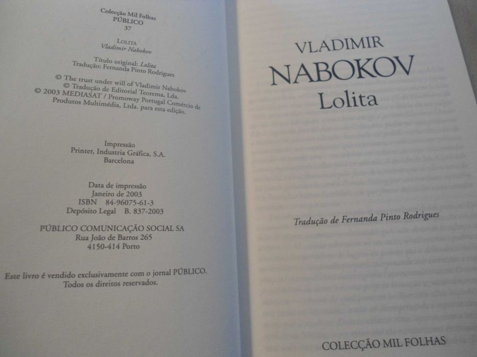 LOLITA por Vladimir Nabokov