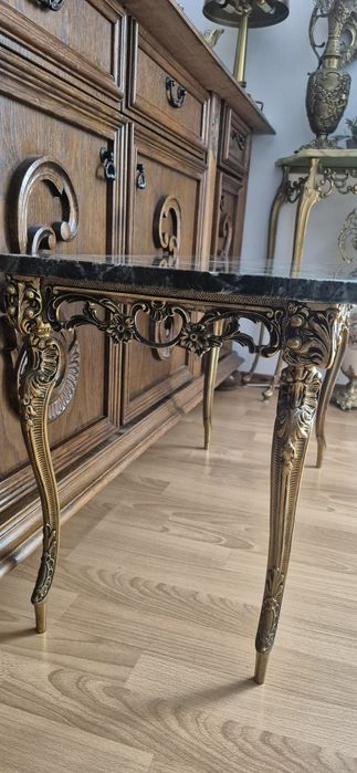 Konsola przyścienna mosiężna