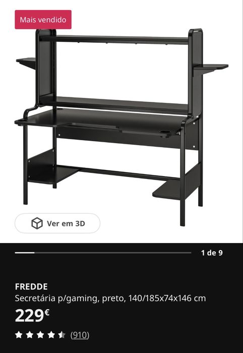 Mesa Gamming FREDDE - IKEA - Ótimo estado.