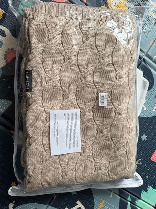 Lullalove koc z wełny merino XL 180x120 cm