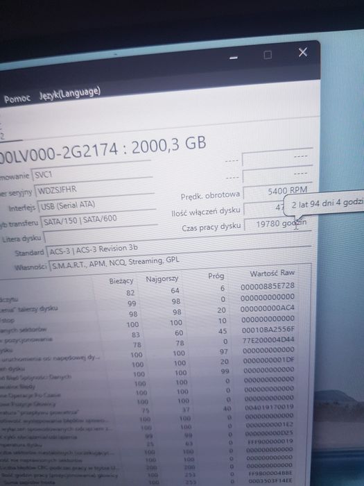 Dysk twardy HDD  2 TB 2,5' Seagate Skyhawk PC Laptop Xbox PS4 NAS