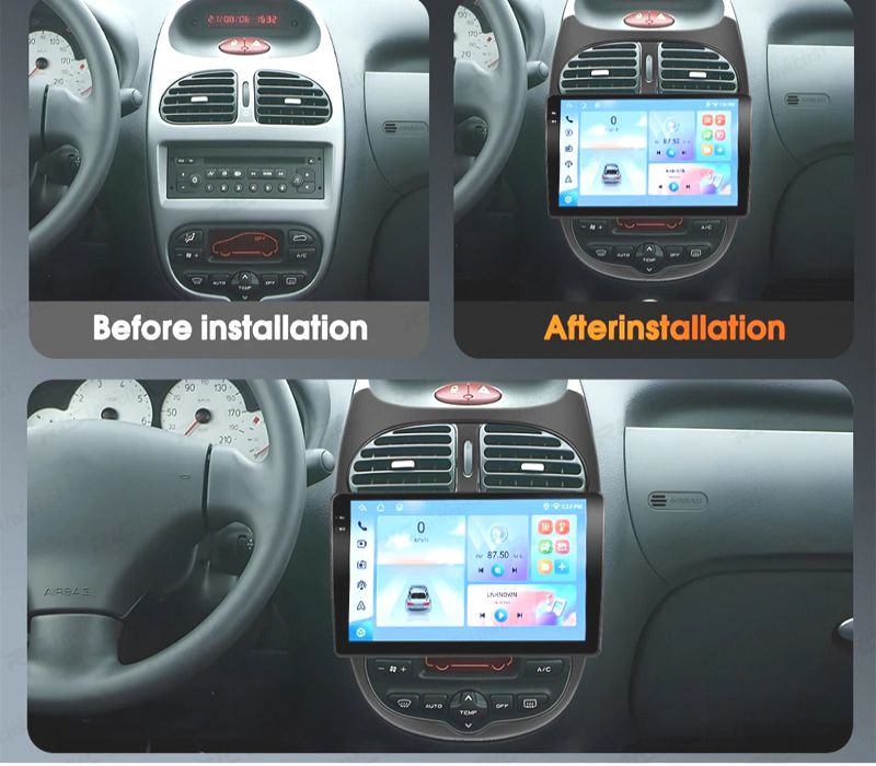 RÁDIO GPS ANDROID 13 PEUGEOT 206 / 206CC / CITROËN C2 02-10