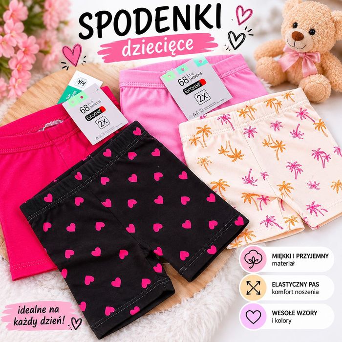 NOWE Spodenki dziecięce