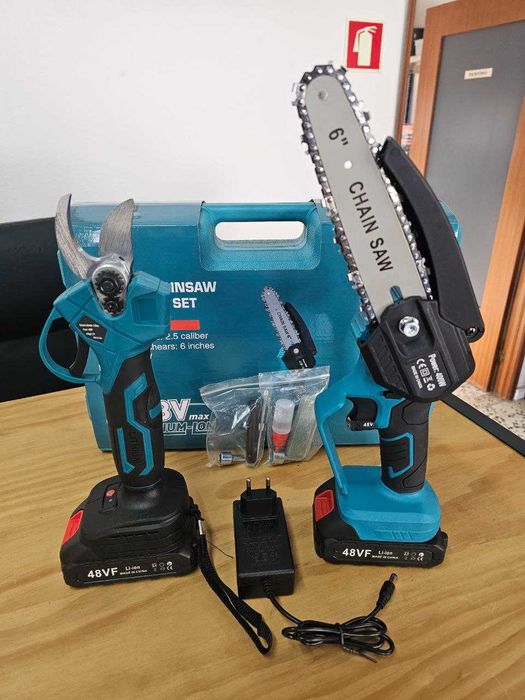 Conjunto mini serra e tesoura de poda