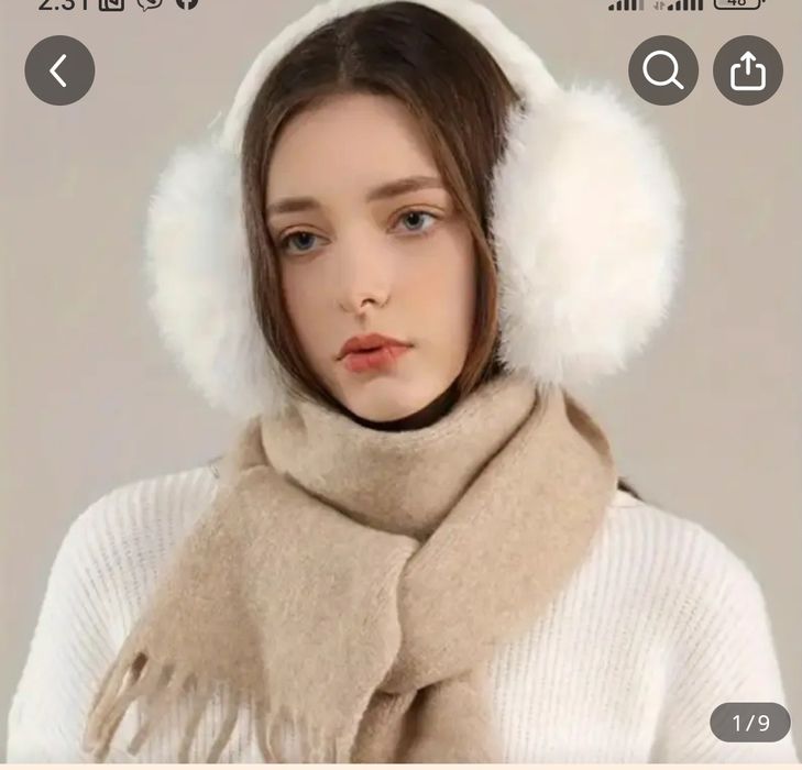 Пухнасті навушники для жінок різного кольору