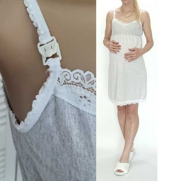 Комплект у пологовий та для дому, мереживні халат та сорочка 46-54