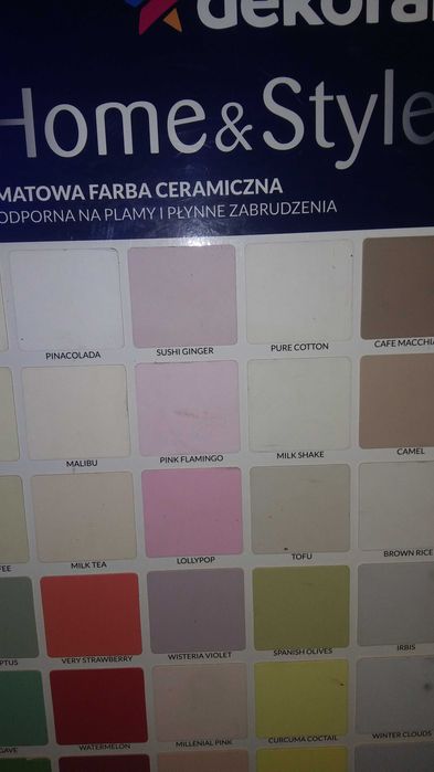 Farby decoral różne kolory zmywalne