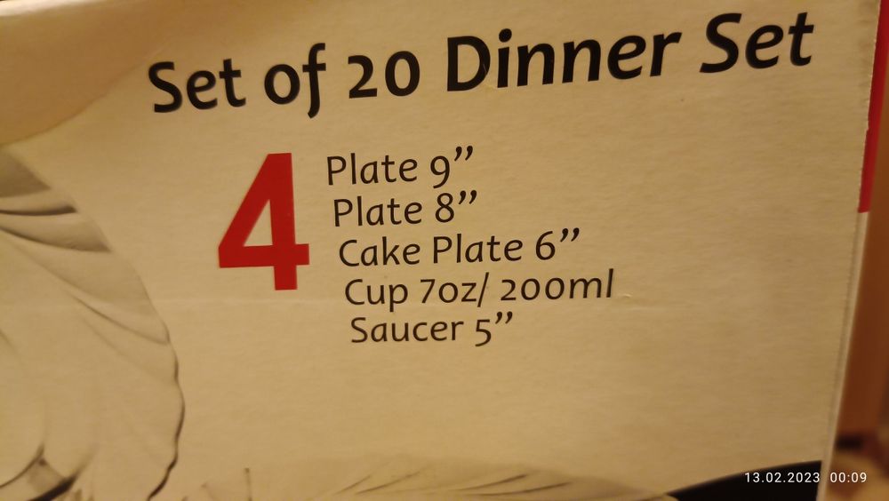 Komplet deserowy obiadowy