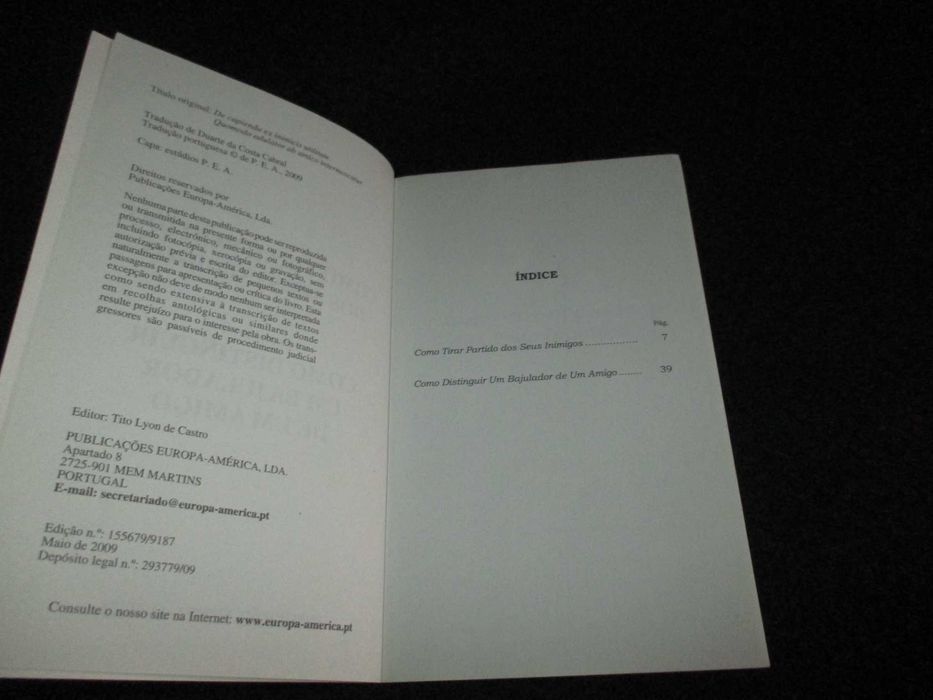 Livro Como Tirar Partido dos Seus Inimigos Plutarco