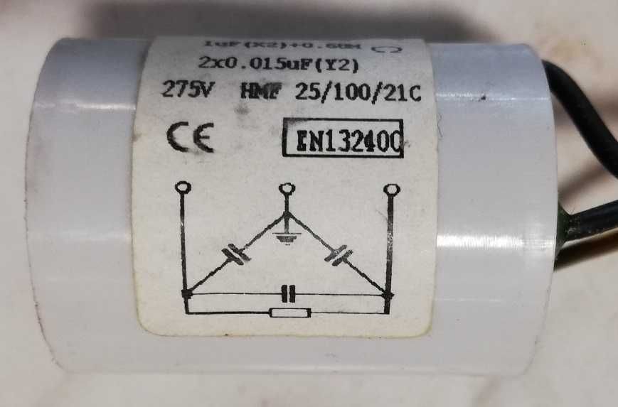 Kondensator D.E.M. 1 uF 2x0,015 uF 275V Ariston