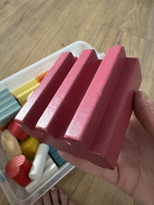 Деревянный конструктор кубики развивающая игра из дерева