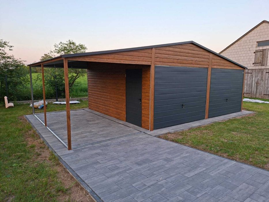 Garaż blaszany 6m x 5m Premium Garaże blaszane 6x5 6x6 8x5 8x6 9x5 9x6 PRODUCENT