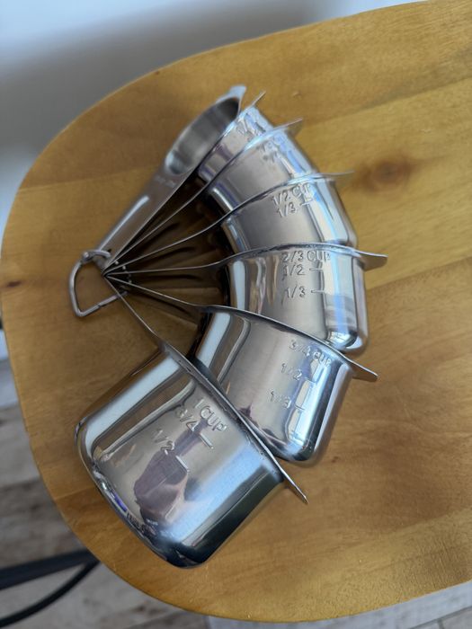Zestaw metalowych miarek Kuchennych stylu retro vintage