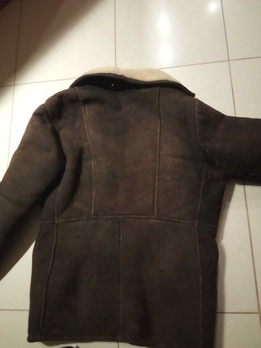 Kożuch męski brązowy