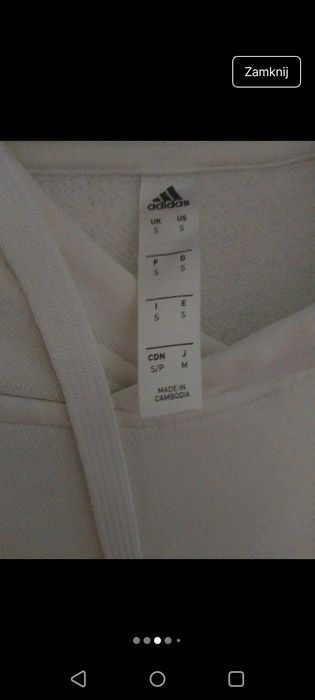 Bluza adidas biała