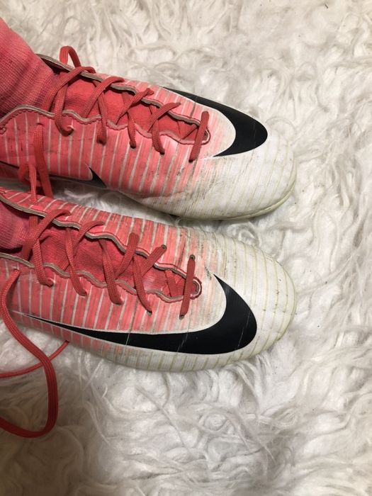 Buty korki Nike Mercurial rozmiar 38 24 cm białe różowe