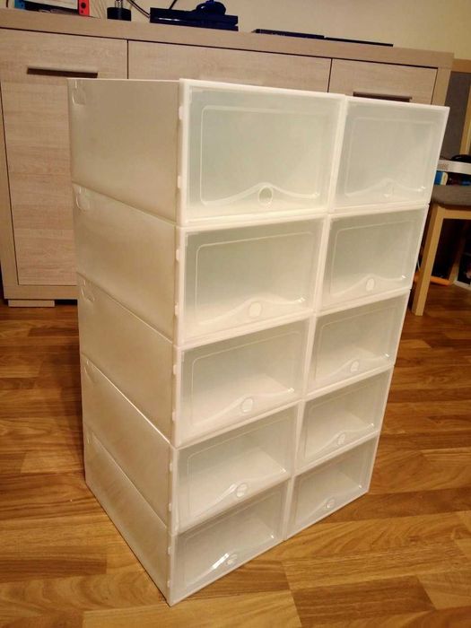 10x Organizer Na Buty Modułowe Pudełka Szafka Pojemnik Składane Szafa