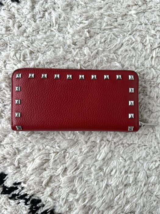 Carteira vermelha com tachas Michael Kors