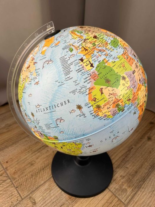 Globus podświetlany edukacyjny Idena 30 cm język niemiecki
