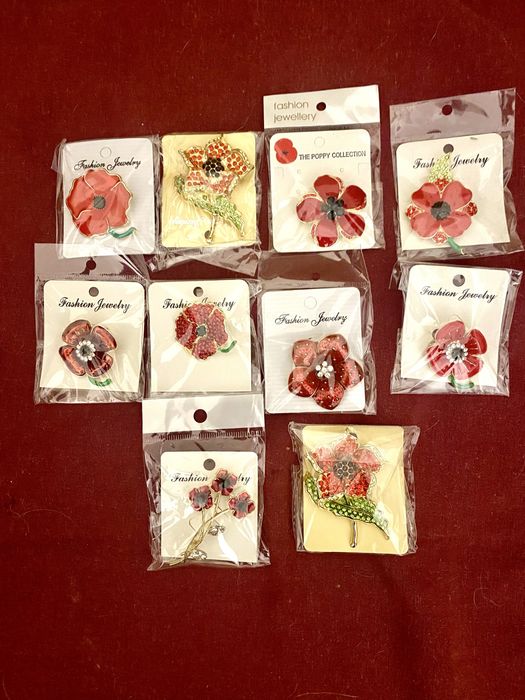 Lote de pregadeiras papoilas 2