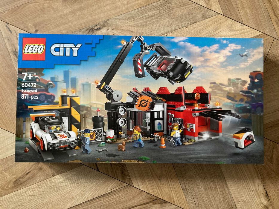 LEGO City 60472 - Złomowisko z samochodami, Nowy Zestaw, Szybka Wysyłka