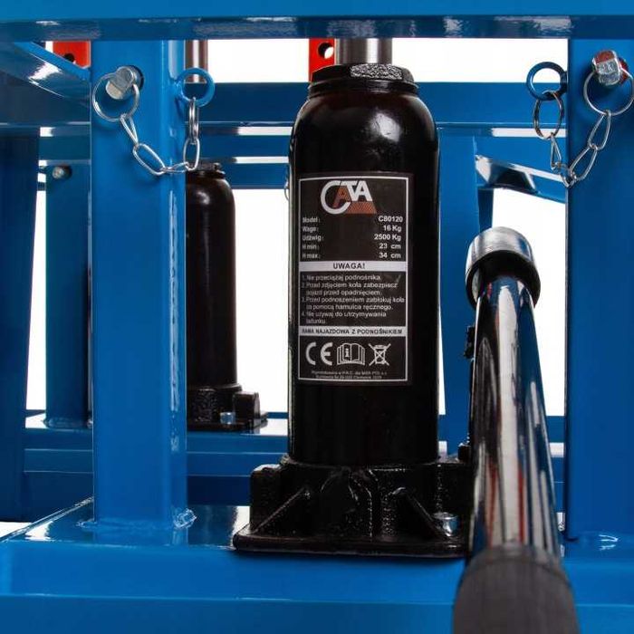 Rampy najazdowe z podnośnikiem hydraulicznym platformy 2SZT MOCNE metalowe