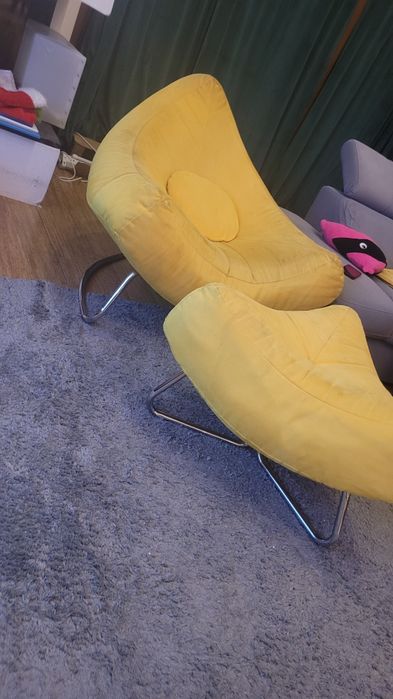 Fotel podnozek styl nowoczesny