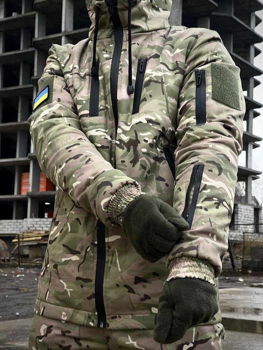 ТОП! Форма военная зимняя мультикам пиксель костюм тактический зимний