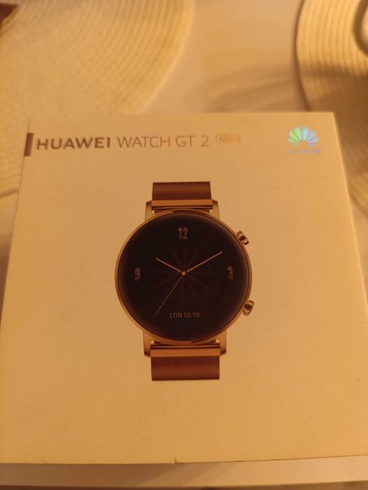 Huawei Watch GT 2 – złoty, komplet, stan idealny