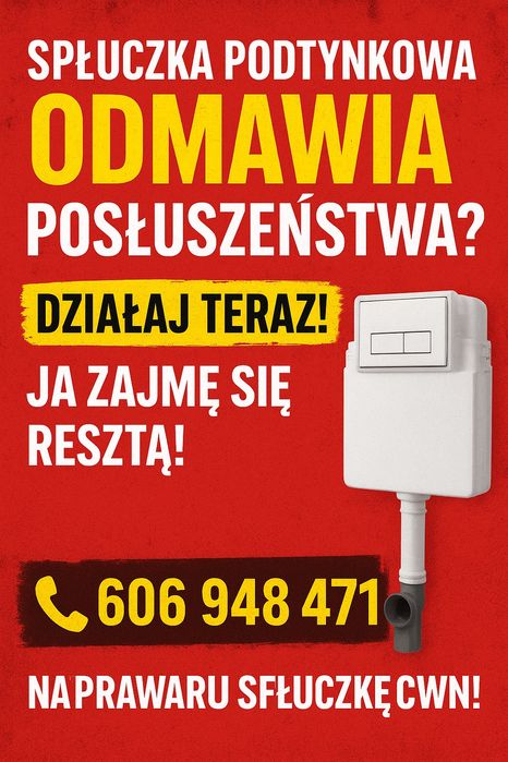 Hydraulik naprawa spłuczki podtynkowej wymiana kranu syfonu