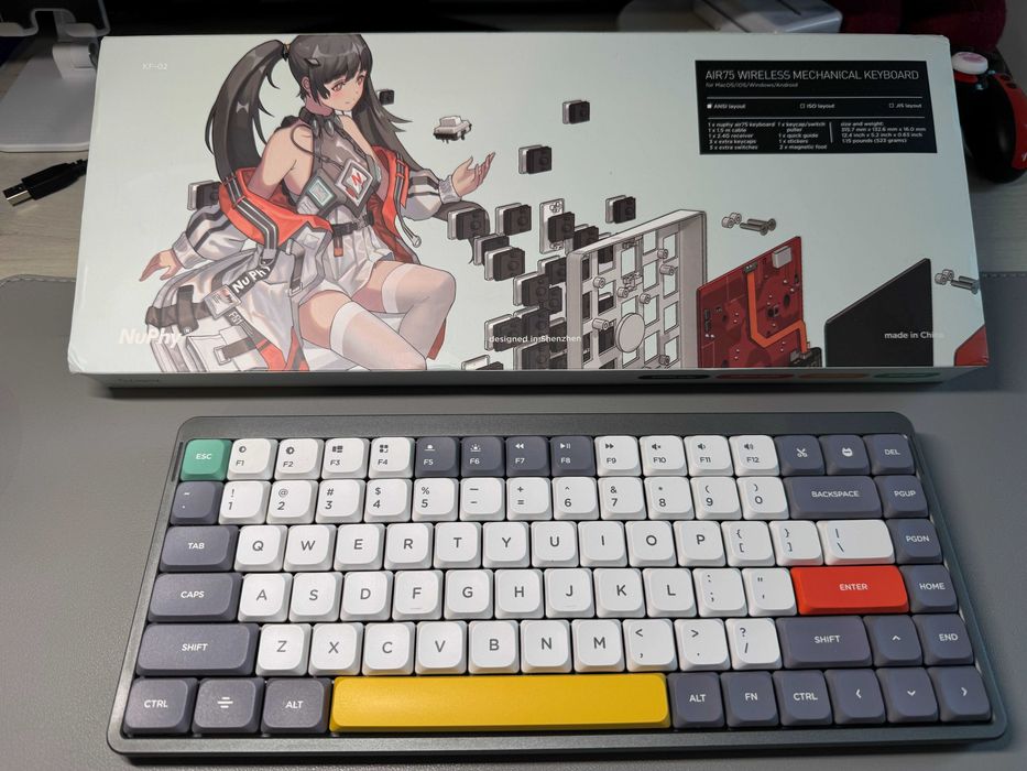 NuPhy Air75 Red switch Бездротова низькопрофільна механічна клавіатура