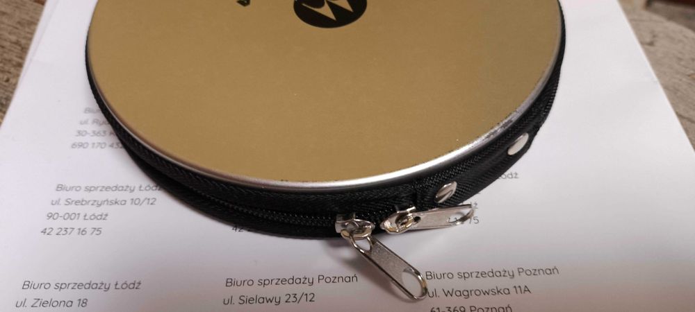 motorola okrągły, metalowy futerał na cd-dvd 12 płyt