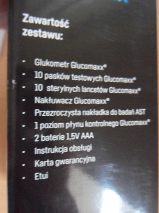 Glukometr Glucomaxx +Paski, Lancety, Nakłuwacz Etui - nowy.