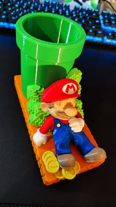 Porta canetas Super Mario
