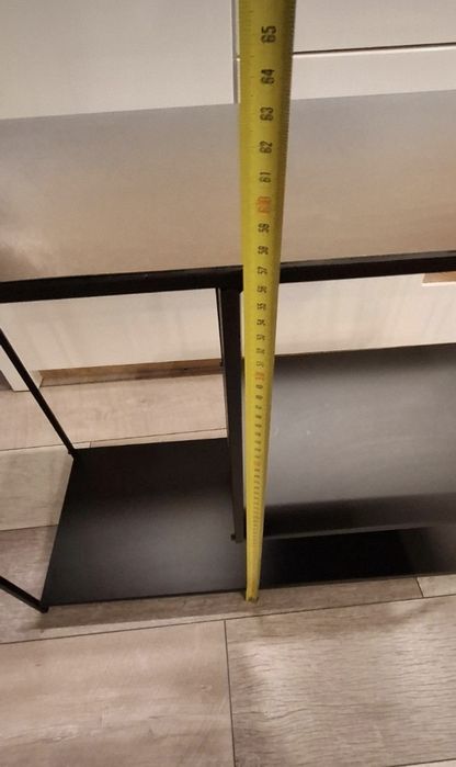 Industrial regał konsola czarna metalowa