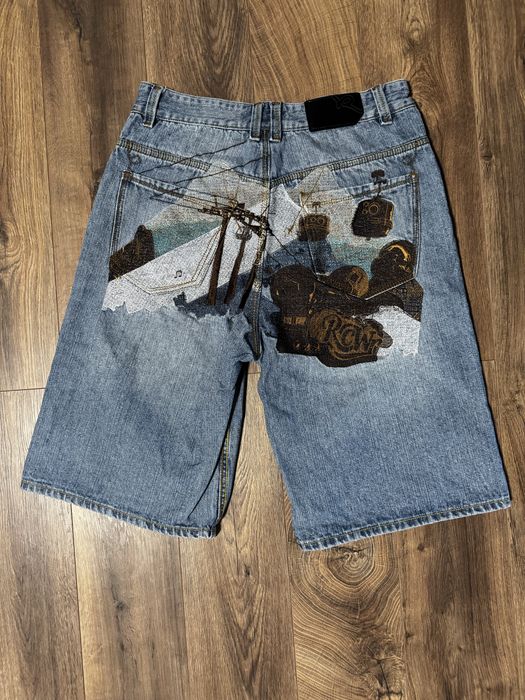 Широкі джинсові шорти  roca wear