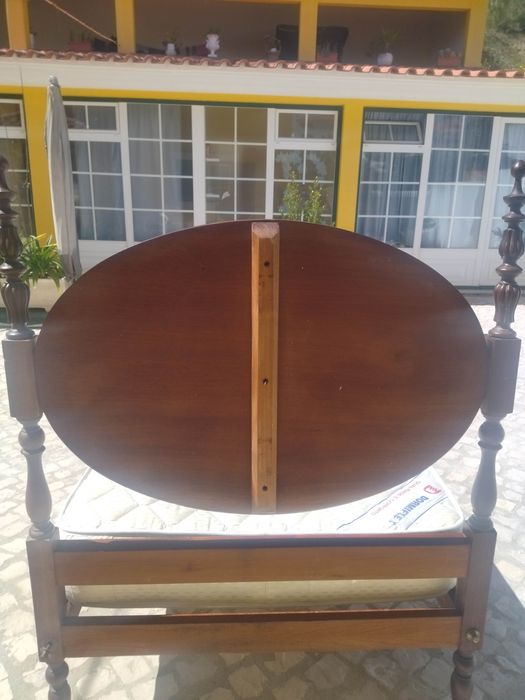 Cama solteiro mogno, 183X0,98