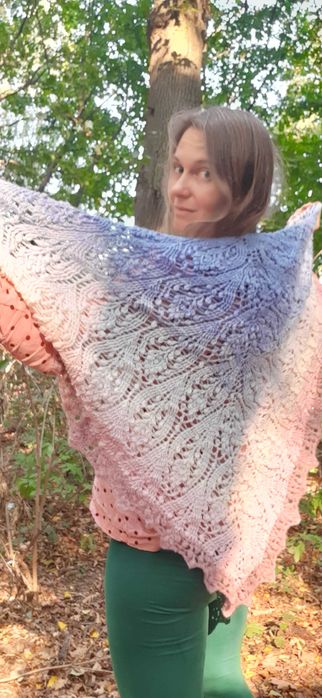 Wełniana chusta z merynosa