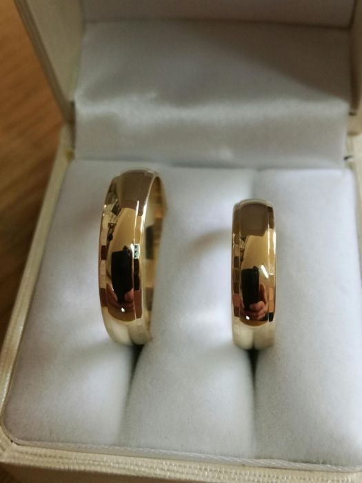 Złote Obrączki Ślubne - Piękne "Diamentowane" Nowe! Próba 585-14 karat