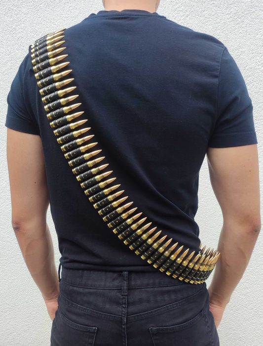 NOWY bullet belt, pas z nabojami, taśma amunicyjna .308 - DUŻY NABÓJ