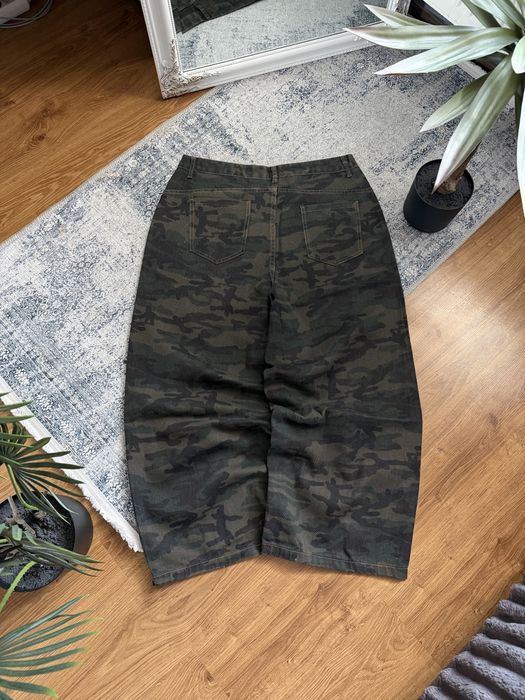 Baggy washed camo oversized jeans камуфляжні джинси широкі y2k вареные камуфляжные штаны archive opium sk8 erd no faith military милитари бегги