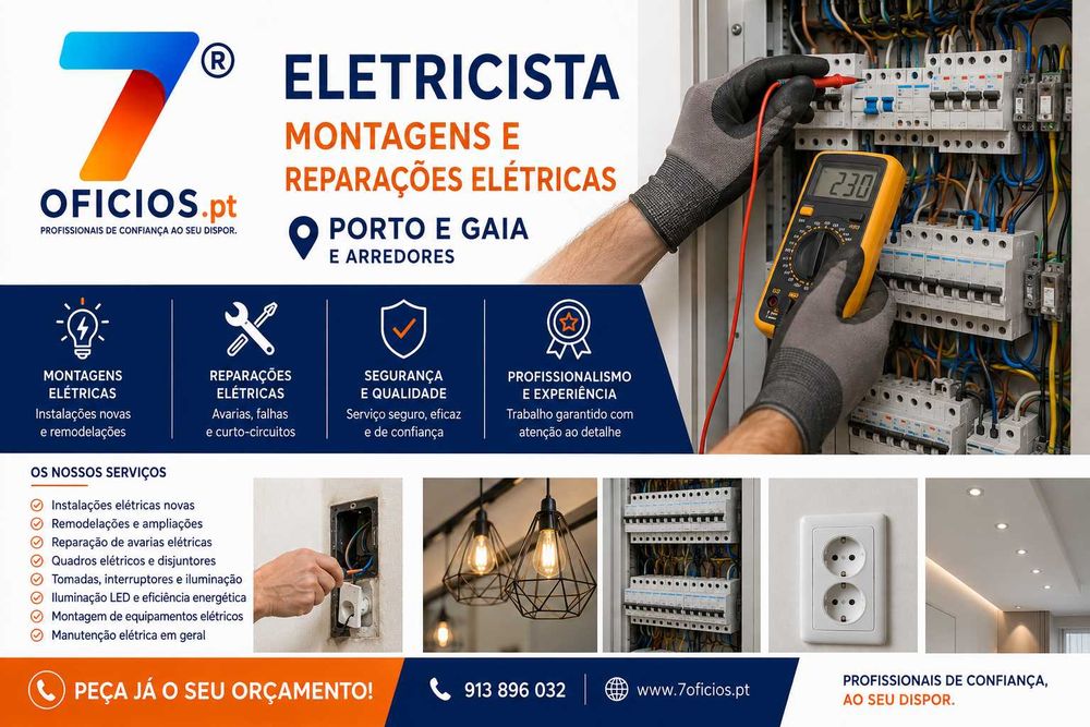 Eletricista no Porto e Gaia — Montagens e Reparações Elétricas