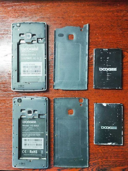 Два телефона DOOGEE X5 MAX на запчасти.