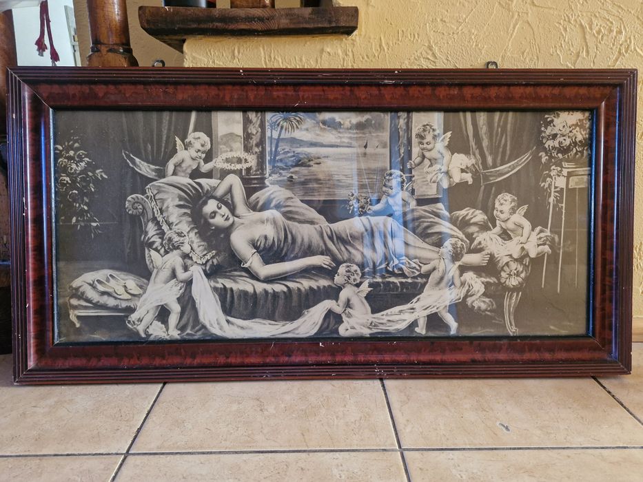 Obraz stary nimfa amory